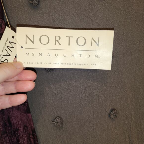 NORTON McNAUGHTON Samburo Midi Maxi Skirt 8 Purple Black Print Whimsigoth Witchy - Picture 5 of 12